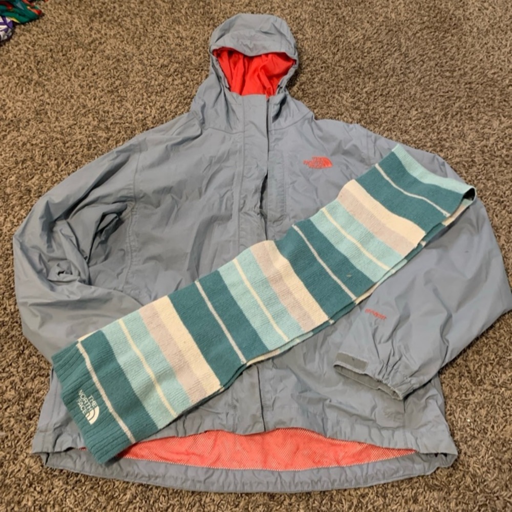 North Face jacket women’s large and scarf